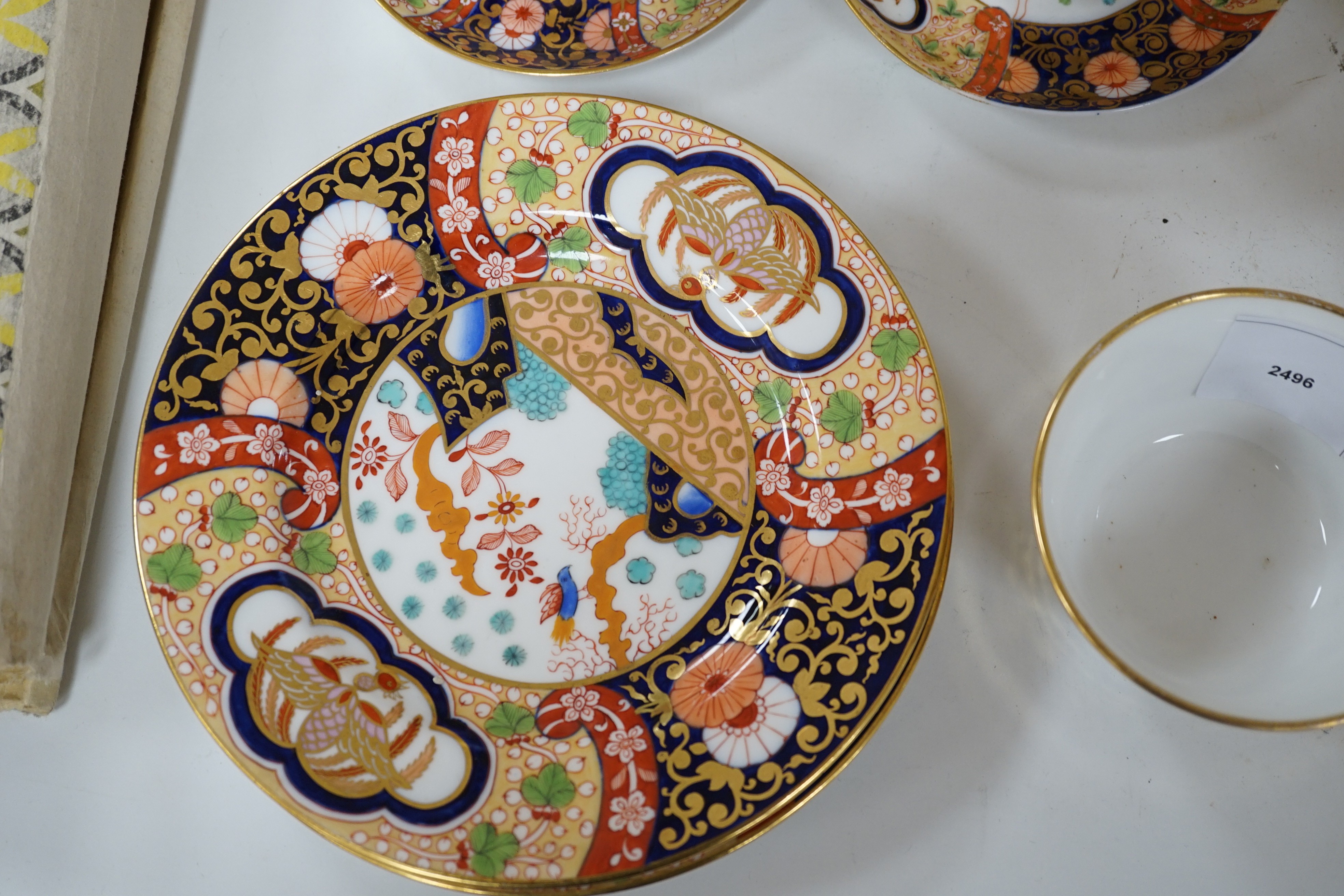 A Copeland Imari ho-ho bird pattern tea set